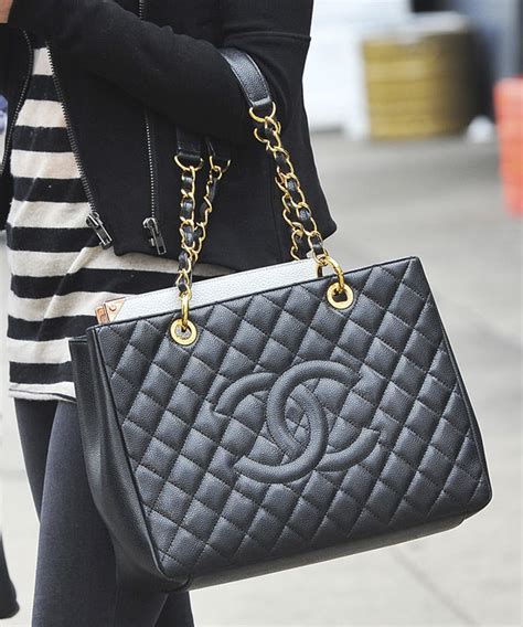 chanel gst black shw|chanel grand shopping tote gst.